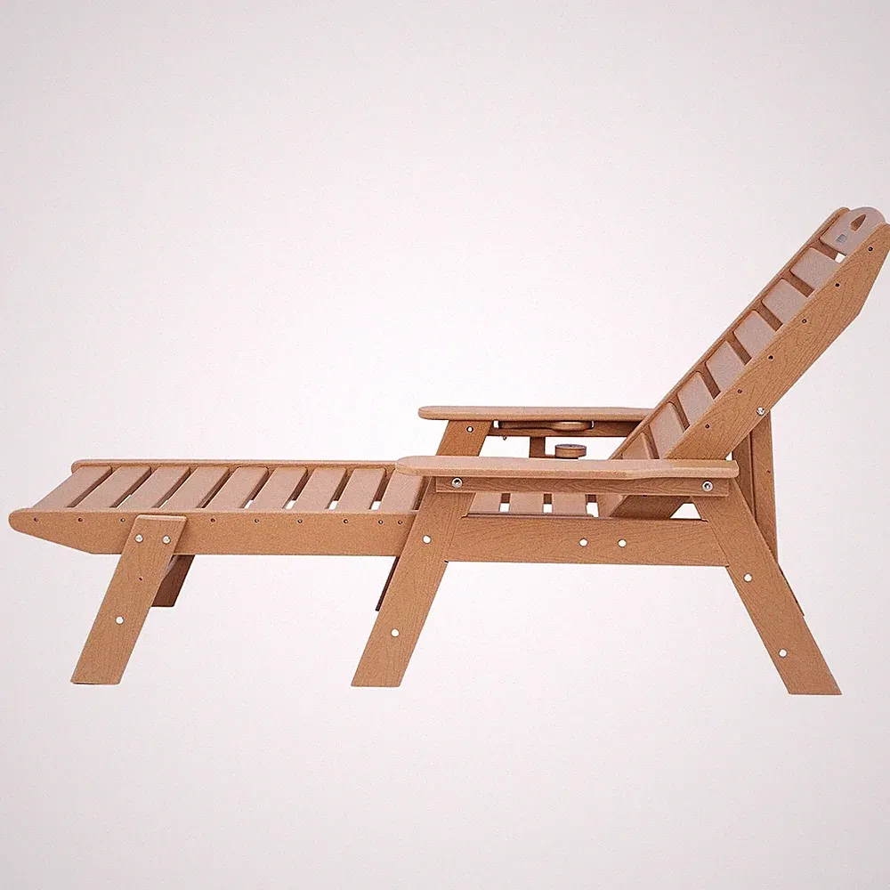 Chaise Lounge Chair, 400 lbs Weight Capacity 6 Positions Adjustable Patio Lounge
