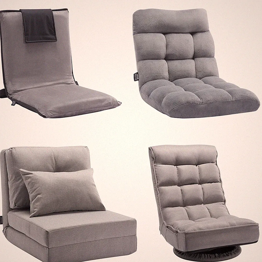 Floor Chair with Back Support and 4/5/6/14 Adjustable Positions Gaming Chair