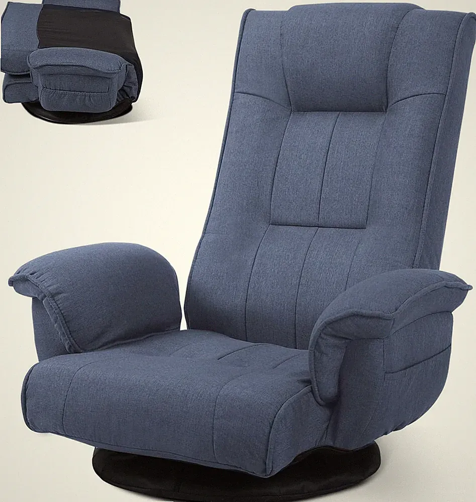 Linen Fabric Ergonomic Gaming Chair 6 Position Reclining Sofa Bed with Lumbar