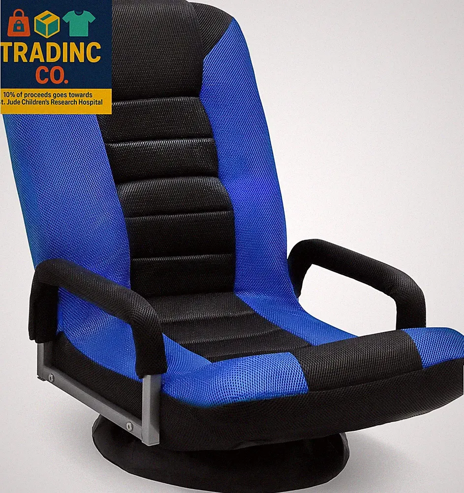 Swivel Floor Gaming Chair - Video Lounger Enjoy 6 Different Positions, Adjustabl